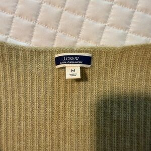 J. Crew Cashmere Ribbed V-Neck Sweater M